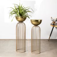 Support de pot de fleurs en acier inoxydable thermolaqué, élégant, pour intérieur et extérieur, décoration de balcon et jardin, vente chaude