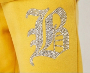 Ensemble de survêtement ample pour femme avec strass, 100 % polyester polaire, sweat à capuche et pantalon de survêtement, coupe ample, style streetwear hiver - Product Image 4