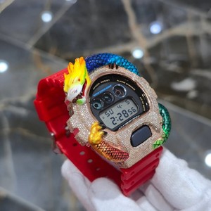 Reloj Digital con Diseño de Dragón, Esfera de Moissanita, Correa de Goma, Pantalla Analógica, Reloj de Joyería de Moda Unisex - Product Image 3