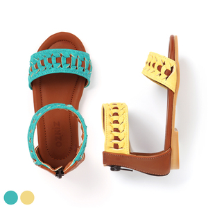 OZKIZ Korean Kids Premium <b>Sandals</b> F07 Open Toe Summer Fashion for 2-7 Years Girls Breathable Solid Pattern Wholesale - Product Image 1