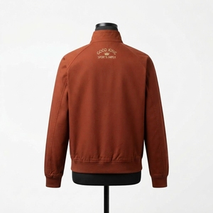 Veste décontractée pour homme, style sportif, col montant, capuche, logo frontal, tissu premium, fermeture éclair, mode urbaine, légère - Product Image 4