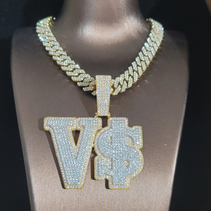 Collier personnalisé en or jaune massif 18 carats, maille cubaine Miami, avec pierres naturelles serties clos, chaîne torsadée, pour hommes rappeurs certifiés et tendance - Product Image 2