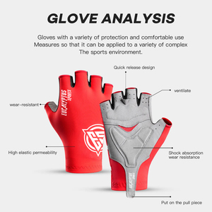 Unisex Summer Racing <b>Gloves</b> Gel Pad Fingerless Breathable Ice Silk Cycling <b>Glove</b> for Outdoor Sports MTB BMX Mountain Bike - Product Image 2