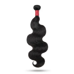 Extensions de cheveux naturels indiens Remy noirs ondulés, base en soie, double épaisseur, longs, doux et soyeux, taille personnalisée - Product Image 1