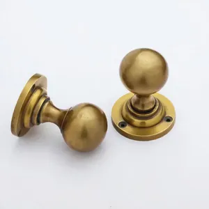 <b>Antique</b> <b>Brass</b> Passage Privacy <b>door</b> <b>Knob</b> with Back Plate Round <b>Knob</b> for Storage and Closet Furniture Handle Durable Dummy Design - Product Image 6