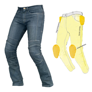 Pantalon en jean pour moto, vêtements de moto haut de gamme, construction en denim robuste, coupe confortable, design flexible pour les voyages en moto - Product Image 6