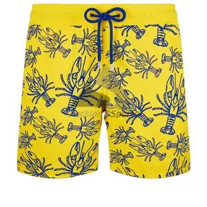 Nuevo estilo pantalones cortos de baño Oem hombres suave natación embarque impreso agua bañadores gimnasio corto Casual playa pantalones cortos de natación para hombres