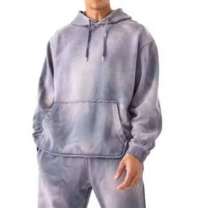 Men <b>Tie</b> <b>Dye</b> Hoodie Tracksuit <b>Set</b> Full Length Sweatpants Loose Fit Breathable Cotton Casual Autumn Wear - Product Image 4