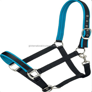 Made in India Custom made Colorful padded Nylon Horse Halter <b>Thick</b> Nylon Webbing durable Nylon Halter horse at wholesale price - Product Image 4