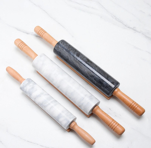 Wood And Marble <b>Rolling</b> <b>Pin</b> Dough Cookie Bakery Natural Stone Marble <b>Rolling</b> <b>Pin</b> for Baking At Best Price - Product Image 6