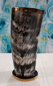Vaso Artesanal Rústico de Cuerno Ecológico Pulido Hecho a Mano con Forma Natural para Decoración y Regalo de Bodas H a CRAFT - Product Image 2