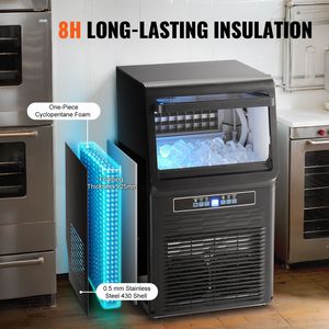 Macchina Commerciale per Cubetti di Ghiaccio LED Digitale, Capacità 70 libbre/24H con Contenitore da 60kg, 36 Cubetti di Ghiaccio in 15 Minuti, 220V - Product Image 5