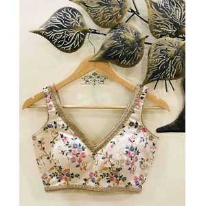 Elegante Sari para Mujer con Bordado de Lentejuelas, Trabajo con Hilo y Dori, Blusa y Camisa Elegantes - Product Image 1