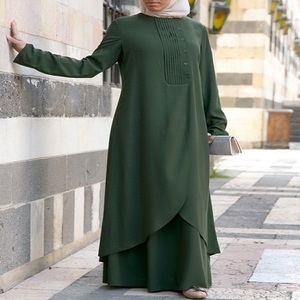 Últimos Diseños de Abayas Musulmanas/Islámicas en Oferta - Material de Poliéster, Estilo Modesto Hasta el Suelo - Product Image 3