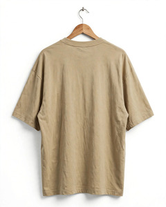 T-shirt à manches courtes col rond surdimensionné pour homme, couleur personnalisée, couleur unie, jersey 100% coton, coupe décontractée, longueur normale - Product Image 2