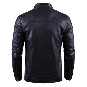 Chaqueta de Motociclista de Cuero de Oveja Genuino Original para Hombre, con Cierre, Transpirable, Negra, Ajustada, con Talla Personalizada - Product Image 2