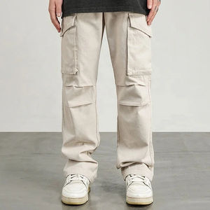 Pantalon cargo homme sur mesure, design OEM, style streetwear, avec poches latérales, best-seller, pantalon cargo large pour homme. - Product Image 3