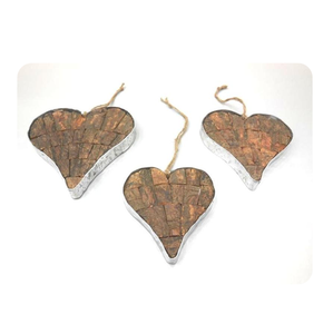 Adornos Colgantes de Corazón de Madera y Metal Rústicos, Hechos a Mano, Ecológicos, Duraderos, Guirnaldas de Corazones Decorativos para Bodas y San Valentín - Product Image 2