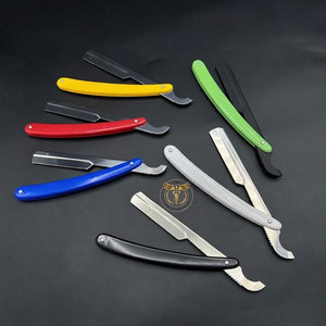 Custom Color Plastic Handle Barber <b>Razor</b> Stainless Steel Straight <b>Razor</b> Foldable Shaving Tool for <b>Men</b> Grooming - Product Image 1
