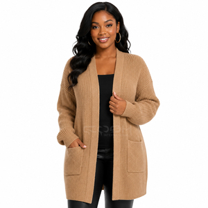 Cosh International Sorority Sisterhood Acrylic <b>Cardigan</b> <b>Sweater</b> High Quality Solid Color Long Sleeve with Pocket Casual Wear - Product Image 3