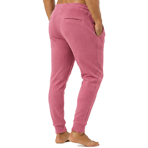 Custom Waffle Knit Trousers for <b>Men</b> <b>Slim</b> <b>Fit</b> Casual Textured <b>Joggers</b> Elastic Waist Drawstring Lightweight Daily Bottoms <b>Mens</b> - Product Image 2