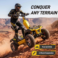 Certifié CE 60V 50Ah 8000W Scooter électrique 21 pouces 4 roues double suspension puissant 10000W adultes tout-terrain