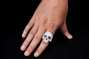 Moissanite Skull <b>Ring</b> Iced Out Luxury Hip Hop Statement Jewelry Mens Gothic Fashion <b>Ring</b> - Product Image 3