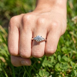 Bague en argent 925 avec moissanite brillante pour femme, style hip-hop, sertie de griffes, élégante, étincelante, bijoux fins, cadeau tendance - Product Image 4