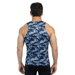 OEM Custom <b>Logo</b> Men's Tank Top Pure Color Polyester Sublimation Vest Blank Singlet for Custom Printing - Product Image 3