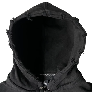 Sudadera con Capucha para Niños, Negra, Estilo Urbano, 430 GSM, con Logotipo Personalizado Serigrafiado, Fabricante de Ropa de Invierno de Alta Calidad, Corte Holgado - Product Image 2