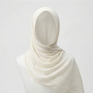 Pañuelo de punto elástico para mujer, hiyab musulmán con pedrería, con cordón, pañuelo instantáneo premium, moda modesta, chales suaves y elegantes - Product Image 1