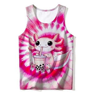 Tops Tanktops 100% cotton s/j 160 gsm solid color, colorful, digital print casual style printed casual supplier from Bangladesh. - Product Image 5