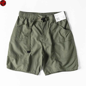 Men's Large Size Summer Sports Cargo Shorts Mid Waist Loose Straight Tube Woven Closure Breathable Solid Fishing Shorts - Product Image 1