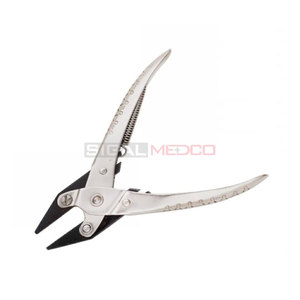 Alicates de Punta Plana de Alta Calidad con Mordazas Serradas, Herramienta de Agarre Plateada, Acero Inoxidable Alemán, para Joyería de Zirconia y Trabajo con Alambre - Product Image 3