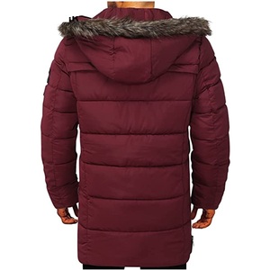 Parka réversible coupe-vent pour homme 2025 – Manteau en nylon couleur unie avec fermeture éclair, long et décontracté, grande taille, pour l'extérieur, avec doublure polaire - Product Image 1