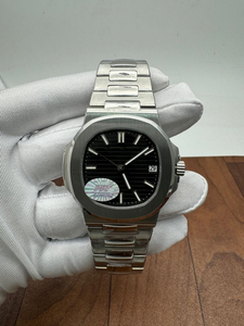 Reloj de Lujo de Alta Calidad, 41 mm, Esfera Negra con Relieve, Fecha, Cristal de Zafiro, Caja de Acero Inoxidable, Movimiento Mecánico ETA - Product Image 1