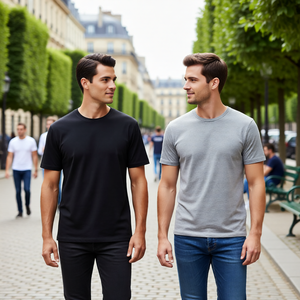 เสื้อยืดลำลองผู้ชายพรีเมียม ผ้าฝ้าย 100% 210gsm ผ้าเจอร์ซีย์สำหรับฤดูร้อน คอกลม พิมพ์ลาย คุณภาพสูง เป็นมิตรกับสิ่งแวดล้อม แห้งเร็ว ระบายอากาศได้ดี แขนสั้น - Product Image 3
