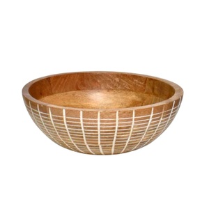 Bol de service artisanal en bois de manguier, écologique, décoratif, pour fruits, noix et décoration de table basse, accents de décoration intérieure - Product Image 5