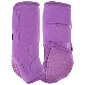 Protège-tendons pour chevaux en néoprène violet respirant, couleur unie, équipement équestre de protection des jambes - Product Image 2