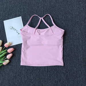 Summer Sports Vest with Chest <b>Pads</b> for Women, Nude-Feel <b>Running</b> Fitness Sports Bra Yoga Top - Product Image 3