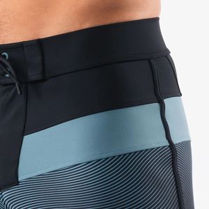 Shorts de bain athlétiques pour hommes, noirs, bleu acier, à séchage rapide, avec cordon de serrage, pour la plage, la natation et les sports nautiques - Product Image 6