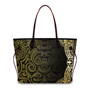 Women Canvas Tote Bags Polynesian Style <b>Large</b> Bag For Women Wholesale Women's Fashion Casual Handbag - Product Image 3