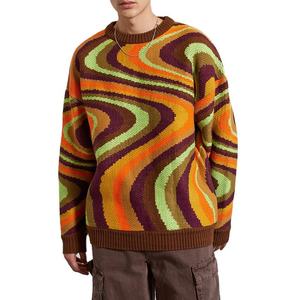 Custom LOGO <b>Men</b> Sweater Jacquard Pattern Knitwear Crew Neck <b>Pullover</b> Casual Knitted Jumper Winter Cartoon Graphic Custom Sweater - Product Image 1