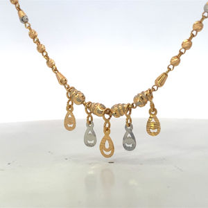 Colgante de Oro Sólido de 22K con Colgante Cuadrado Natural para Bodas - Product Image 4