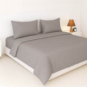 Drap de lit en coton pur 300 TC, couleur gris pierre, sensation de luxe, idéal pour les intérieurs de maison ou les occasions spéciales, disponible à la vente - Product Image 3