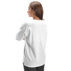 Camiseta Deportiva para Mujer, Color Blanco, Transpirable, Ligera, Informal, de Secado Rápido, para Fitness, Entrenamiento, Running y Actividades Deportivas - Product Image 2