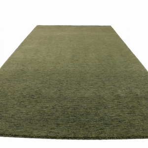 Tapis en laine vert olive à texture unie, écologique, antidérapant, tufté à la main, tapis moderne pour salon, intérieurs d'hôtels - Product Image 2