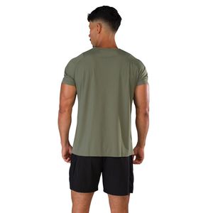 Men's Olive <b>Green</b> Performance T Shirt Lightweight Athletic Fit Training Workout Fitness Sportswear Clothing - Product Image 6