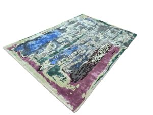 Tapis tufté à la main en laine/soie tapis abstrait texturé moderne pour salon chambre tapis en laine tufté à la main de haute qualité - Product Image 4