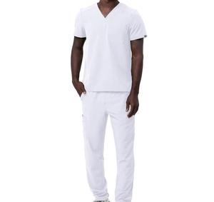 Medical Scrubs <b>Set</b> Soft Fabric Comfortable Unisex Nursing Hospital <b>Doctor</b> Clinic Daily Workwear Outfit - Product Image 1